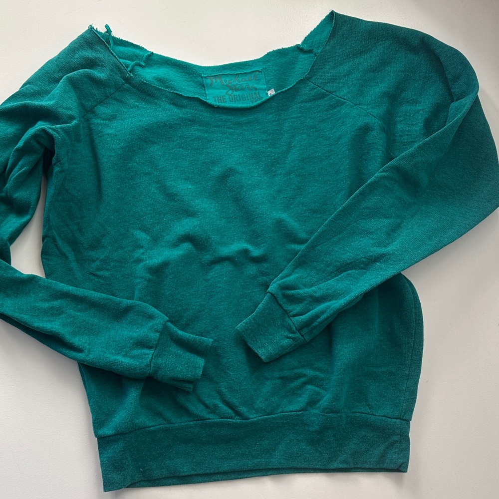 Michael Stars Turquoise Long Sleeve Sweatshirt size small
